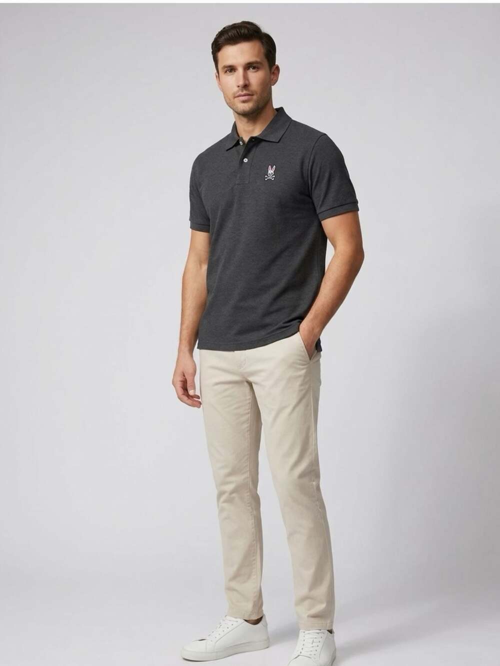 Psycho Bunny Men's Pima Cotton Classic Solid Polo Shirt